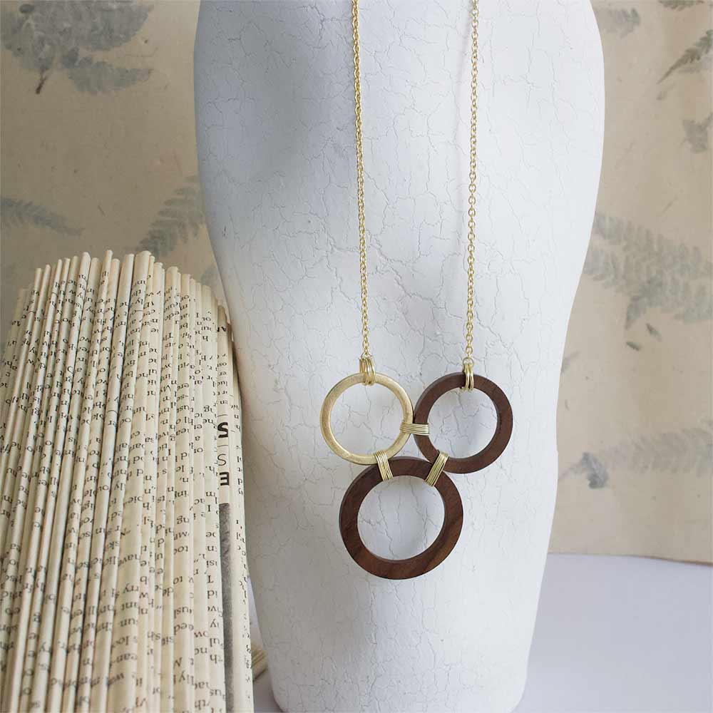 Olympia Tri Circle Necklace