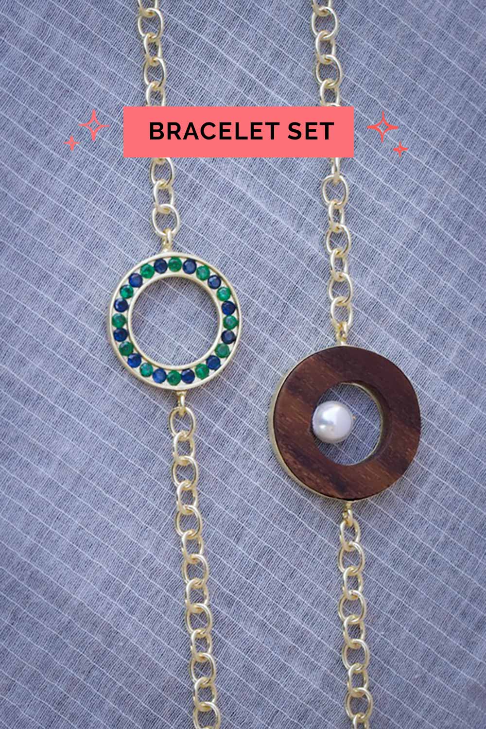 SET - Pearl Peek + Circle of Love Bracelets