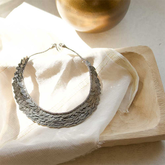 Cleopatra Small Necklace - Gunmetal
