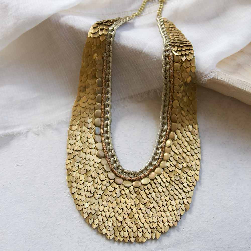 Cleopatra Gold Statement Necklace