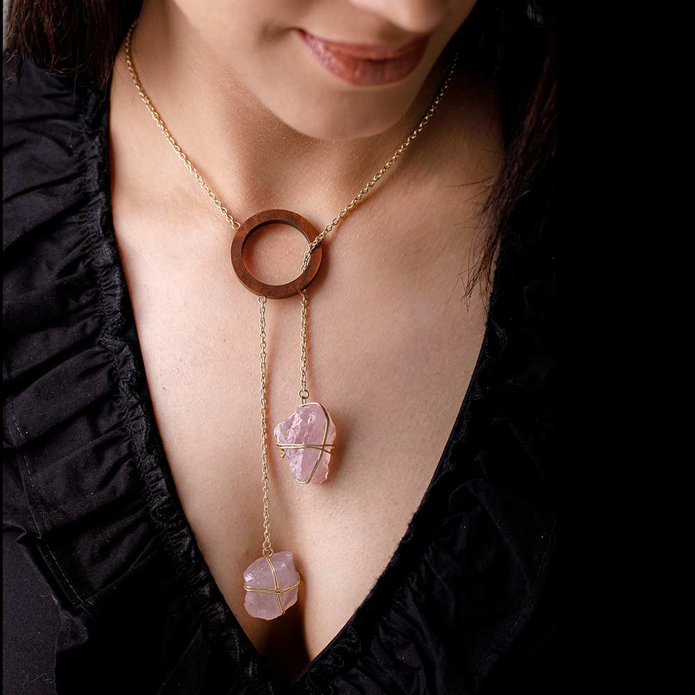 Isabelle Wood Ring Lariat