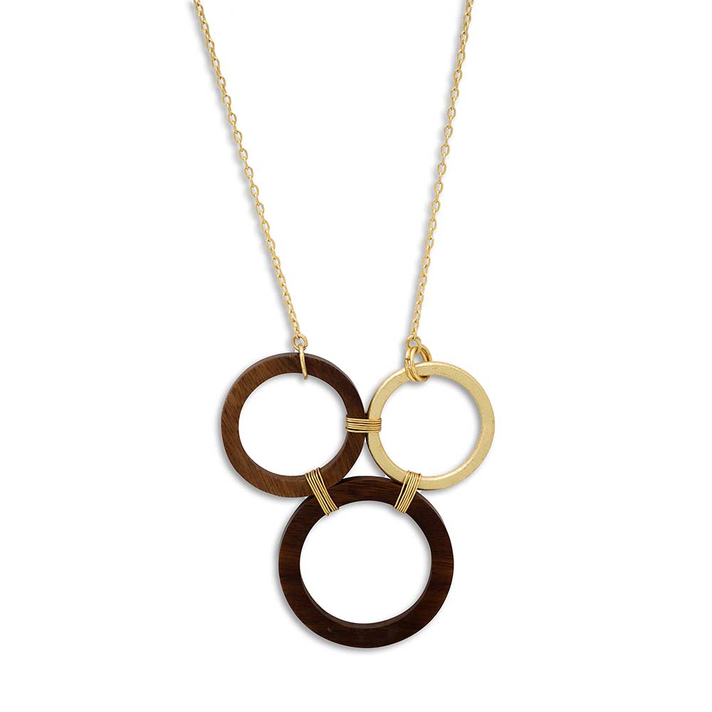 Olympia Tri Circle Necklace