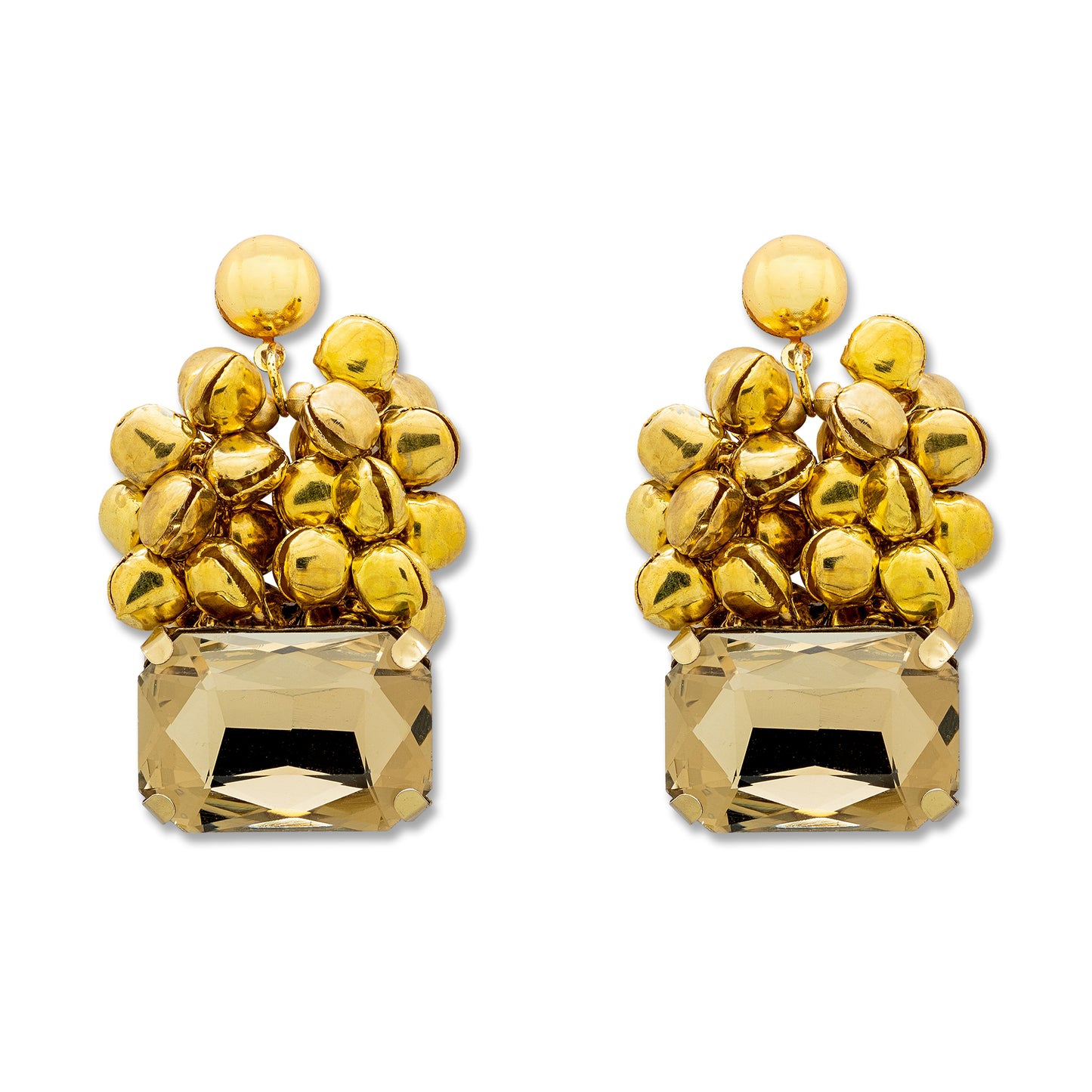 Gold Ghungroo Drop Earrings