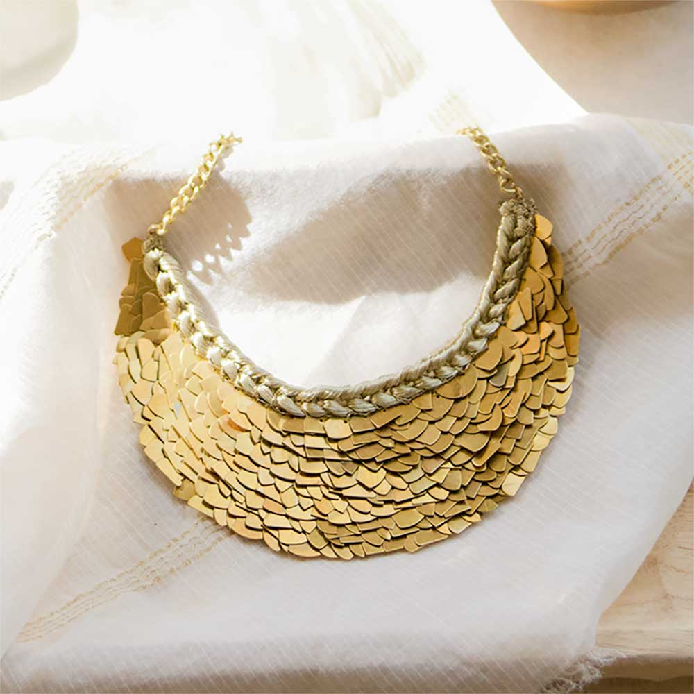Cleopatra Bib Necklace - Gold