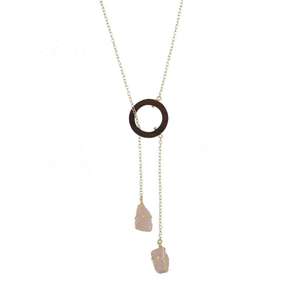 Isabelle Wood Ring Lariat